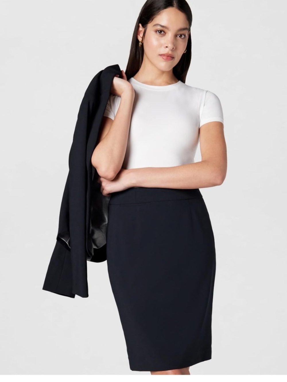 Calvin Klein Tailored Black Pencil Skirt — Sleek Workwear Staple - Picture 4 of 8